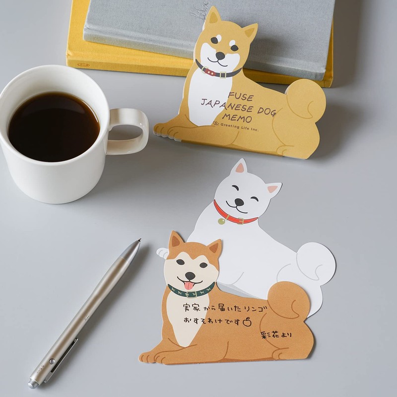Greeting Life ETN-148 Animal Die Cut Memo Shiba Inu Fushing