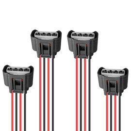 ZOKYUYS Pack of 4 Ignition Coil Connector, Compatible with T0y0ta Camry Corolla, Scion tC, Sienna, Replace 90980-11885, 90919-02240 Ignition Coil Female Connector Plug Harness Pigtail