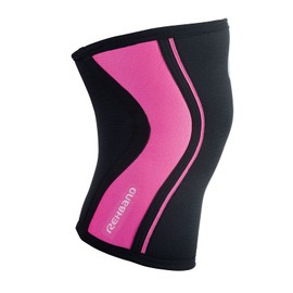 Rehband Knee Support 3 mm Neoprene, Lightweight Knee Support for Men and Women, Bandage Knee for Endurance Sports, Breathable Sports Bandage, Colour: Pink, Size: L