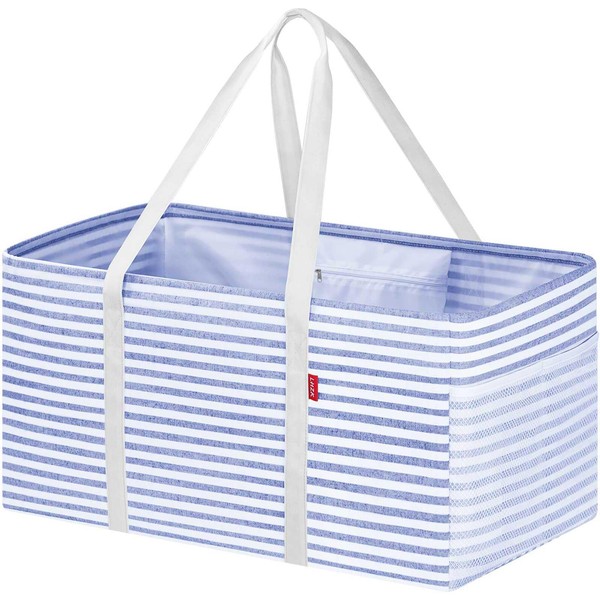 LHZK Standing Extra Large Utility Tote Bag with Metal Wire