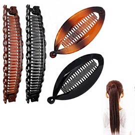 Armastuse Bananenspange Haare,4 StüCk GroßE Banana Clip FüR Dickes DüNnes Haar, Rutsch Bananen Clips Haare FüR Starke Halter, Bananen Krallen Clips FüR Frauen