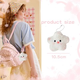 Pack of 2 Star Keyrings, Squeaky Doll, Pig Style, Star Key Fob of Caricature, Key Ring for Children, Children's Birthday Party Bag