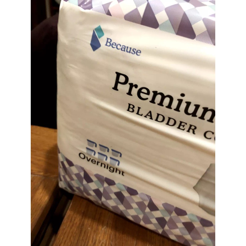 BECAUSE PREMIUM OVERNIGHT PLUS BLADDER CONTROL UNDERWEAR 20 COUNT SIZE