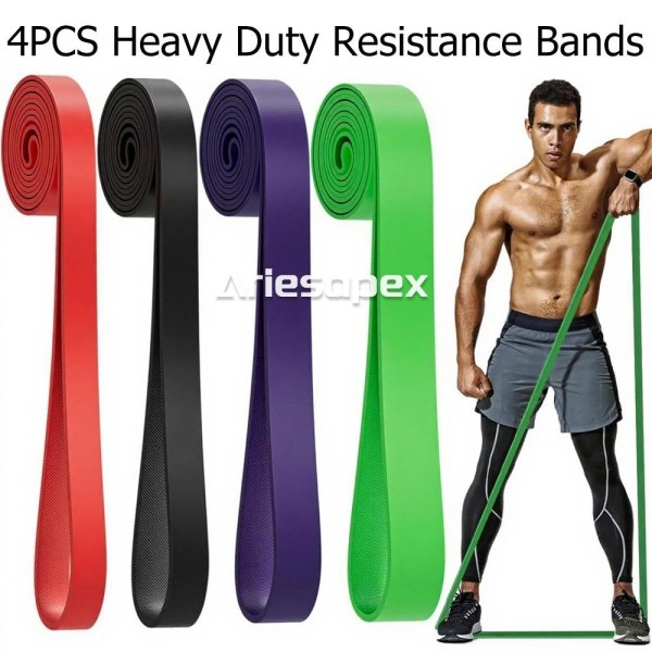 ariesapex Heavy Duty Resistance Bands Set 4 Loop for Gym