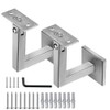 2 x 304 Stainless Adjustable Handrail Brackets, Heavy Duty Wall