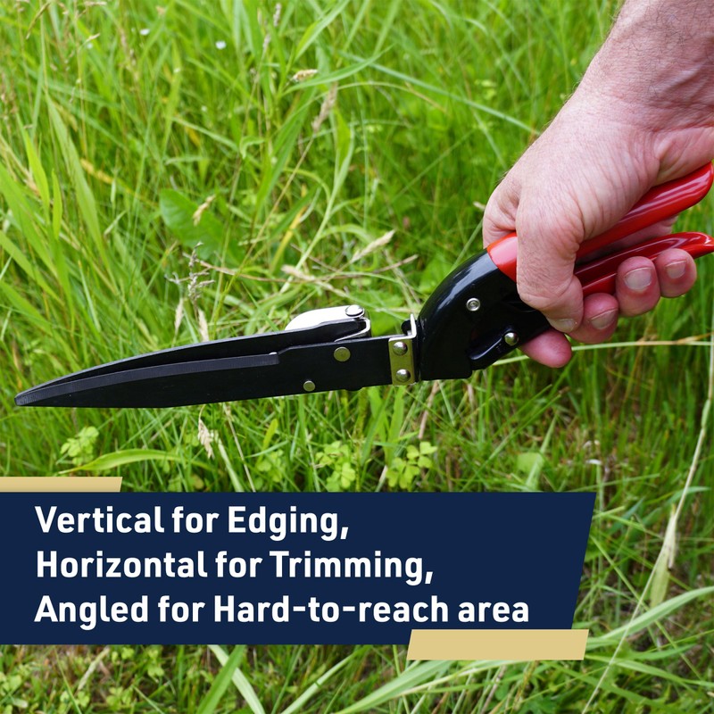 Grass Shears - Garden Clippers with Rotating Handle - Grass