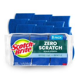 Scotch-Brite - Esponjas anti-arañazos, para lavar platos y limpieza de cocina, 9 esponjas de limpieza