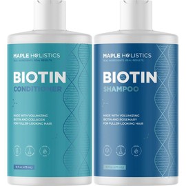 Maple Holistics Biotin Shampoo and Conditioner Set with Rosemary for Deep Cleansing Haircare Oil Haircare Oil - Specification: 16 Fl oz ( pack of 2)