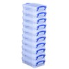 Really Useful Plastic Storage Box 0.35 Litre Clear (Pack of