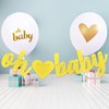 DazzJoy Oh Baby Girlande Luftballons Set,Glitzer Baby Shower Deko,Gold Girlande