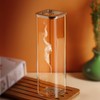 Glass Incense Holder with Metal Base for Meditation, Yoga, Spa