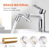 Ibergrif M91006 Faucet Aerator Extender, 1440° Multifunctional Rotating Splashproof Aerator,