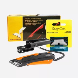 EasyCut Box Cutter 1000N Orange + 10 Count Standard Blades Pack