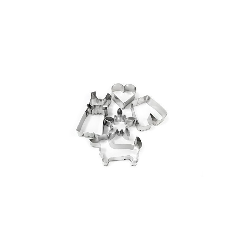 Staedter Bavaria Cookie Cutter Set, Stainless Steel, 5-Piece