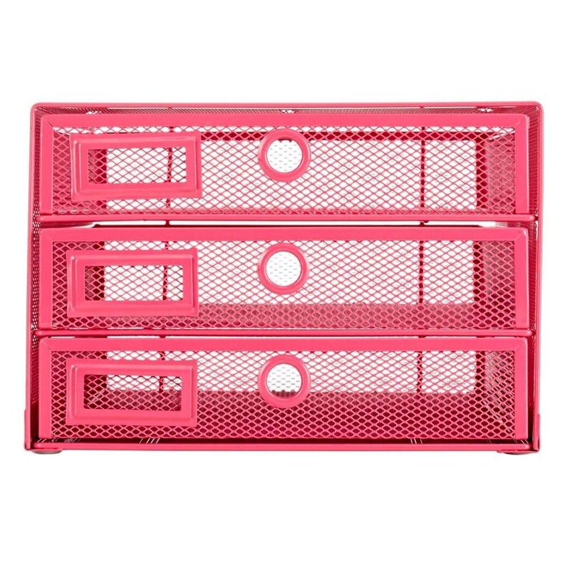 Annova Desk Organizer Wire Mesh 3 Tier Sliding Drawers Paper