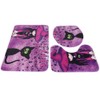 3PCS Witch Pattern Polyester Toilet Mat Carpet Non slip Bath