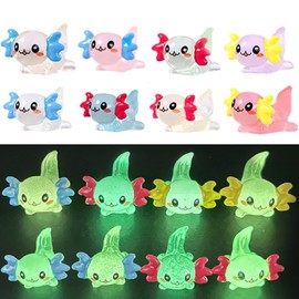 16 Pcs Mini Resin Animals - Cute Glowing Hexagonal Dragon Figurines - Perfect for DIY Crafts - Garden Landscapes - Dollhouse Decoration - Glowing Hexagonal Dragon Statues - Mini Animal Figures