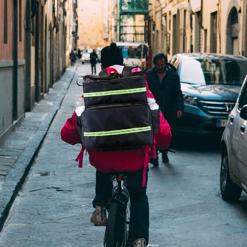 MEODOASSY Food Delivery Backpack,17"x17"x16" Insulated Pizza Delivery Backpack,Large Motorcycle Food