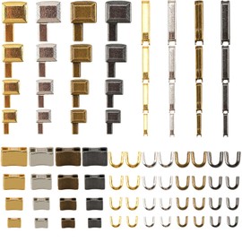 80 Pcs Metal Zipper Stopper #3#5#8#10 Zipper Replacement Latch Slider Repair Kit Zipper Stop End Retainer Insertion Pins Accessories for Jackets Coats Clothing Bags Fermeture Eclair Reparation