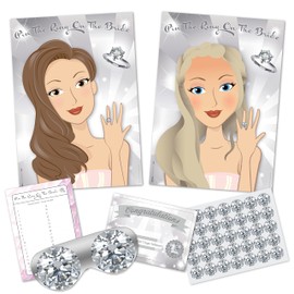 Hen Night Party Games- PIN THE RING ON THE BRIDE - Large A2 Size- 35 player