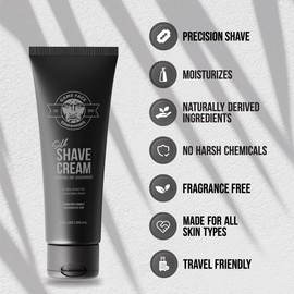 Game Face Silk Shave Cream, Hydrating Formula for Sensitive Skin, Fragrance Free, Travel Friendly - 3 Fl. Oz.
