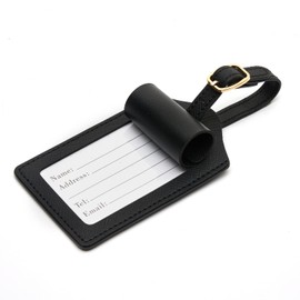 Luggage Tag PU Leather for Suitcase Baggage Handbag Travel Bag Label Suitcase Tag Suitcase Label Tag w. Name Card & Privacy Cover (G)
