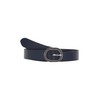 s.Oliver Leather Belt with Decorative Clasp, Deep blue