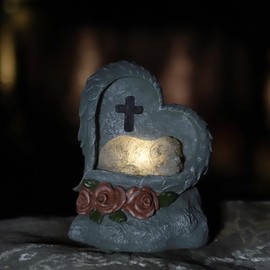 Dog Pet Memorial Stones Gifts Solar Light Ornament - Forever My Guardian Angel Garden Dog Memorial Stone