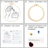 Crafmanoe Hand Embroidery Starter Kit for Beginners Adults, Counted Stamped