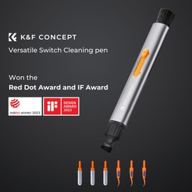 K&F Concept Reinigungsstift Multifunktionaler Cleaning Pen für Smartphone Bluetooth-Kopfhörer Digitalkamera-Reinigung zur Reinigung von Objektiv, Linsen, Filter, Kamera, DSLR, Optik