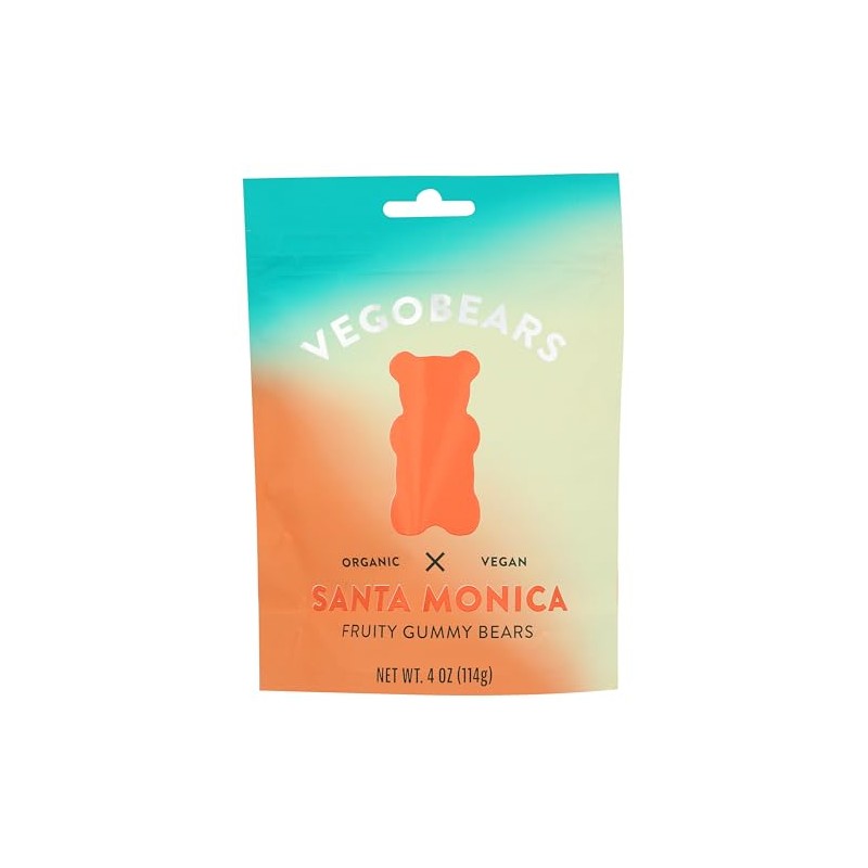 Vegobears Organic Fruity Gummy Bears, 4 OZ