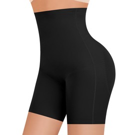 Shapewear Shorts for Women Tummy Control Body Shaper High Waisted Shapewear Underwear Shaping Boyshort(B#basic Black,3X-Large)