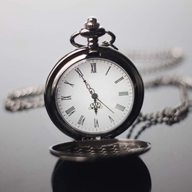 Vodock to My Husband Pocket Watch,Engraved Pocket Watch for Husband from Wife Gifts (Black)