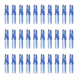 MECCANIXITY Archery Arrow Nocks Plastic Carbon Arrow Inserts .244"/6.2mm for DIY Hunting Shooting Compound Recurve Bow(Transparent Blue, Pack of 30)