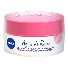 Nivea Gel-Crema Facial Agua de Rosas con Ácido Hialurónico, Piel Mixta, 50 ml