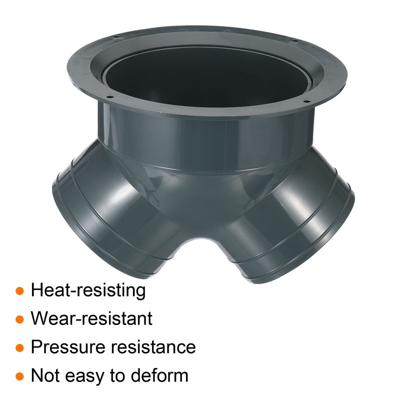 PATIKIL 3 Way Duct Splitter, 4"x4"x6" Y Reducer Connector Air
