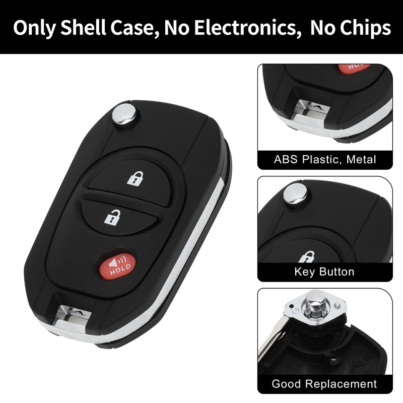 X AUTOHAUX Key Shell Case Keyless Entry Remote Key Fob