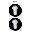 1 Pair Rosettes Hole Cylinder Compatible with Yale Hole Door