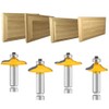 LEATBUY Door&Drawer Front Edging Router Bit Set 1/2-Inch Shank 4