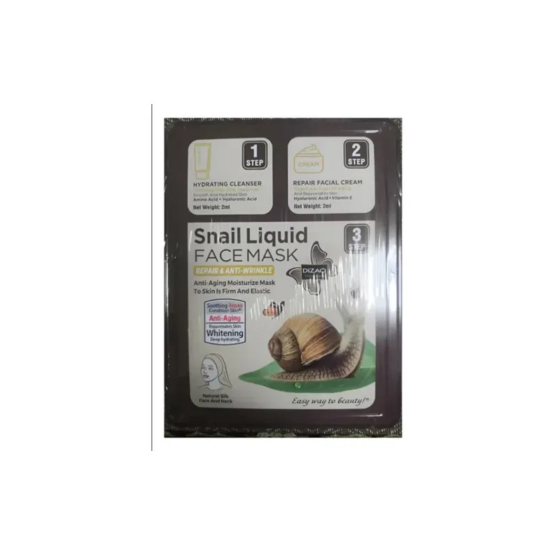 Mascarilla Facial Líquida De Caracol Reparadora Dizao 10pcs