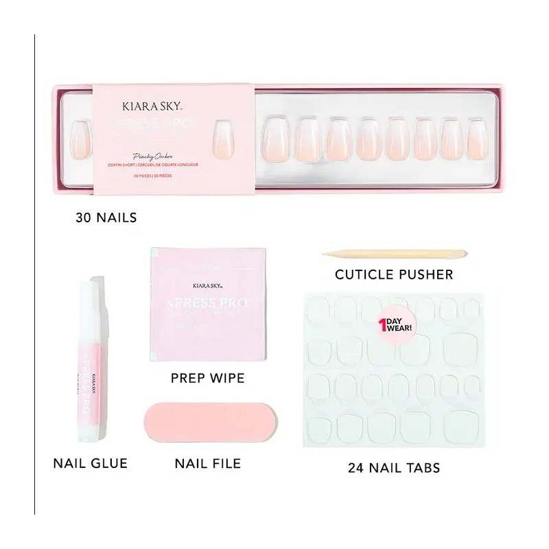 Kiara Sky xPress Pro Press-on Nails Peachy Ombre