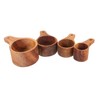 FUNOMOCYA 4pcs Wooden Measuring Spoons Precise Tea Scoops for Loose