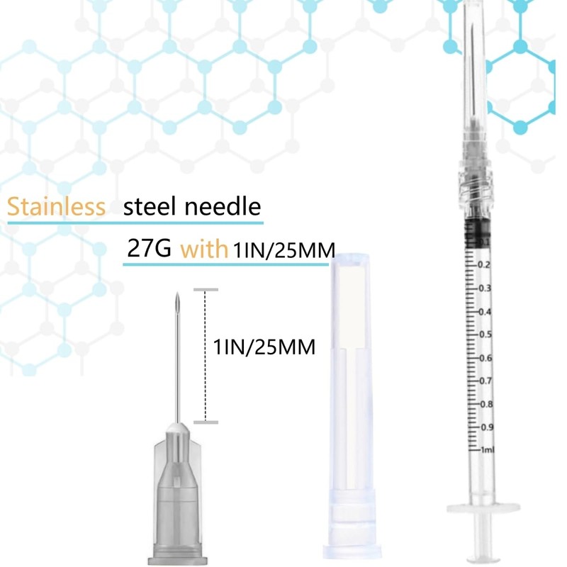 50 Pack Luer Lock 1ml 27Ga - 1 Inch Sample
