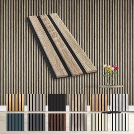 HEXIM Acoustic Panels Sample Piece - Flexible Slat Wall, Wood MDF Wall Panels, Slat Cladding, Wall Cladding, Interior Decoration, Soundproofing (Sonoma Oak - AP06 / APH06 Sample Piece)