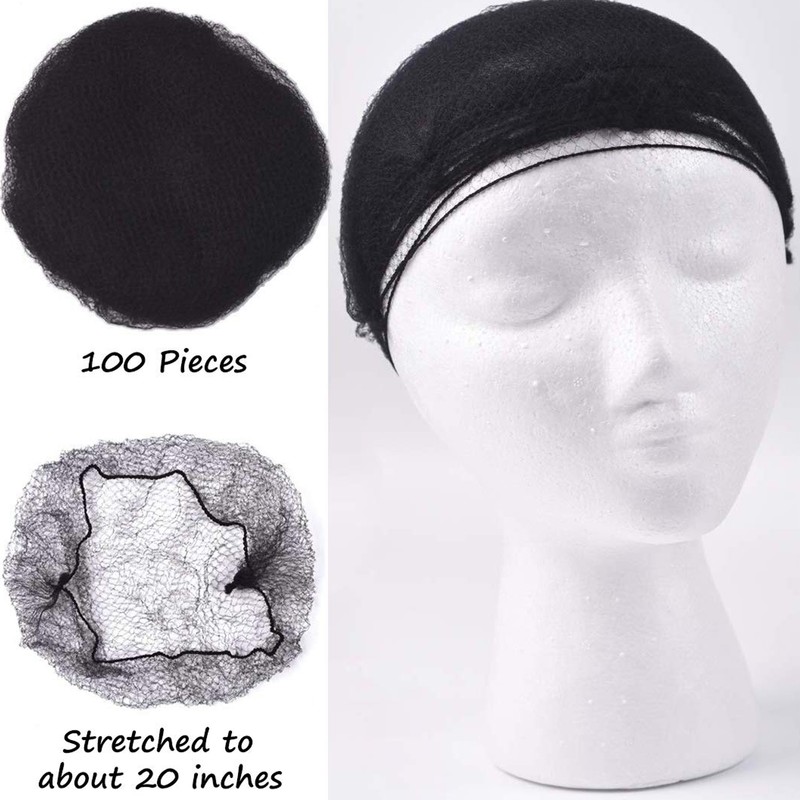 144pcs Hairnet Nylon Disposable Wig Cap Breathable Hair Mesh Net