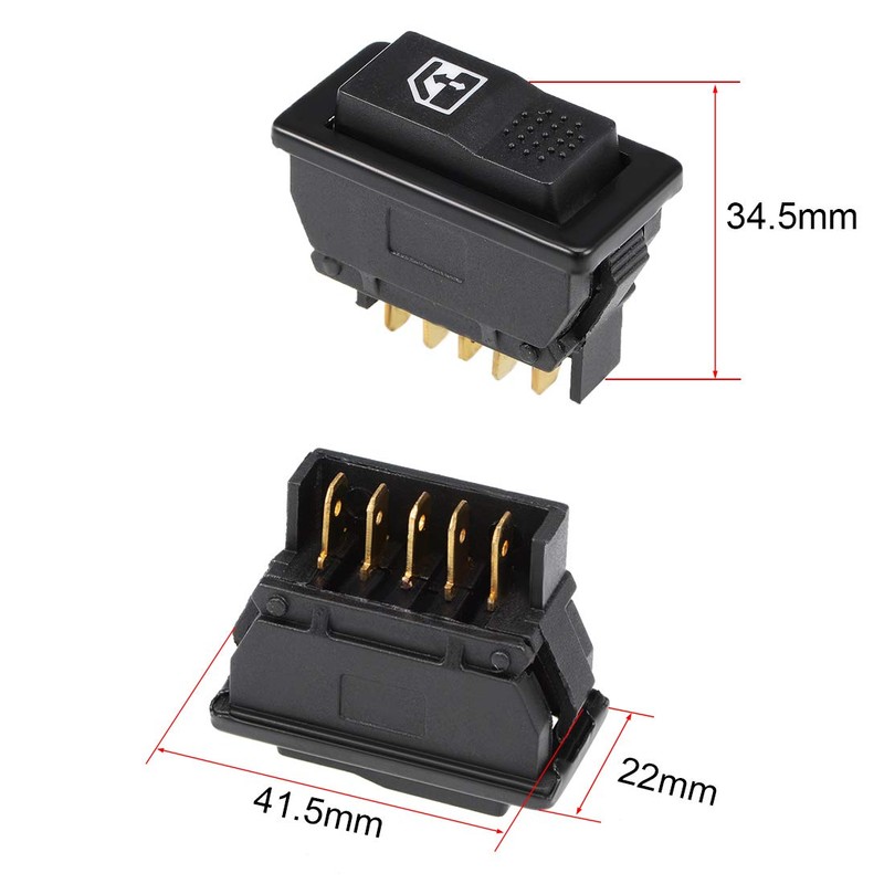 uxcell 5 Pins Car Window Switch Car Master Rocker Switch