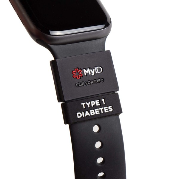 MyID Sleeve with Diabetes Condition Sleeve (Black Type 1 Diabetes)