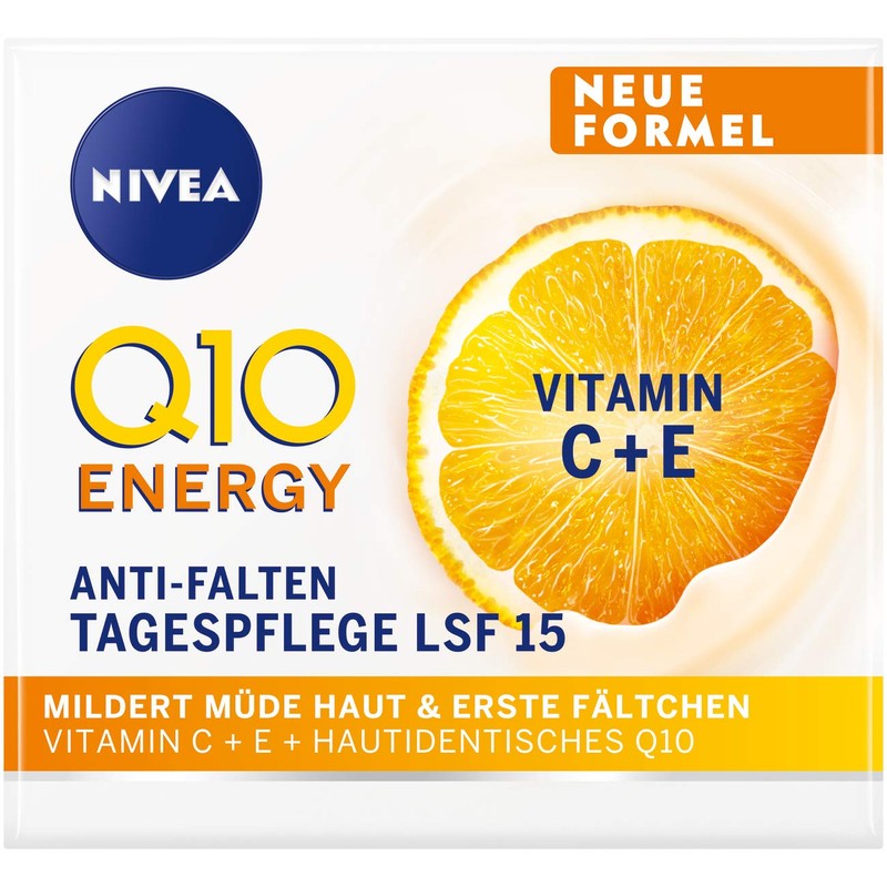 NIVEA Q10 Energy Anti-Falten Tagespflege LSF15, 50 ml