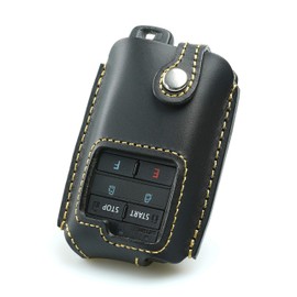 Leather Chaya Toyota Remote Start Integrated Type with Window, Smart Key Case, Genuine Leather, Dedicated Key Case, Toyota-s, black/beige