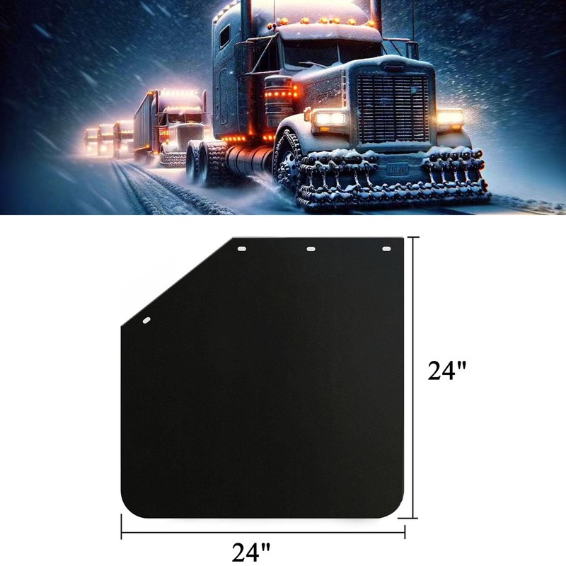 MIAOKUI 24" x 24" Angled Mud Flaps for Semi Trucks